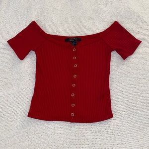 Forever 21 Off-the shoulder Crop Top